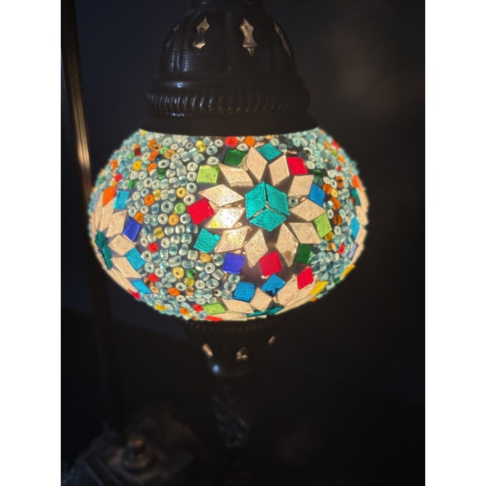 Turkish Moroccan Colorful Glass Mosaic Lamp - Picture 10 of 11